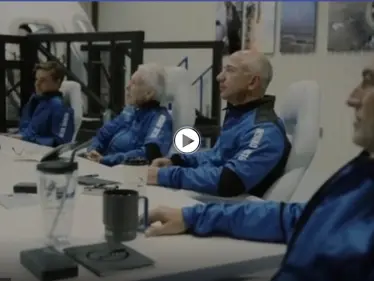 أغنى رجل بالعالم إلى الفضاء.. جيف بيزوس واللحظات الأخيرة قبل التحليق (فيديو وصور) - وكالة ستيب نيوز