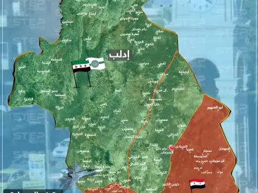 توزع السيطرة في ادلب وريفها بعد سيطرة قوات النظام على مدينة خان شيخون ومحيطها - وكالة ستيب نيوز