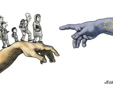 كاريكاتير || اللاجئون السوريون - وكالة ستيب نيوز