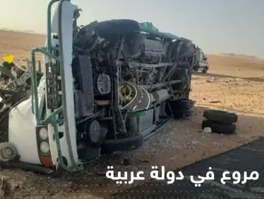 شاهد|| اصطدام شاحنة محروقات بحافلة يوقع قتلى وجرحى في دولة عربية - وكالة ستيب نيوز