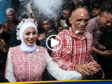 تحت نيران القصف الإسرائيلي.. شاهد حفل زفاف لنازحين داخل مدرسة في غزة (صور+ فيديو) - وكالة ستيب نيوز