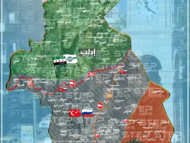 شكل السيطرة في محافظة إدلب وفقاً للتسريبات المتعلقة بالاتفاقيات التركية - الروسية - وكالة ستيب نيوز