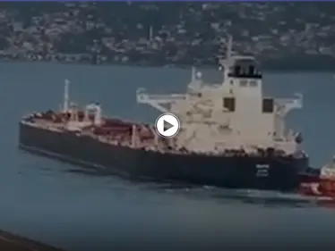 تعطل حركة الملاحة في مضيق البوسفور بعد جنوح ناقلة نفط (فيديو) - وكالة ستيب نيوز