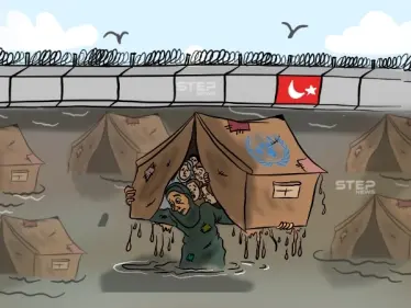 أنين الغارقين...  مخيمات النازحين شمال سوريا - وكالة ستيب نيوز