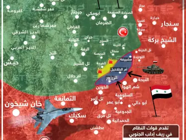 شاهد بالخريطة|| النظام يتقدّم في إدلب وهذه النقاط التي ثبّت سيطرته بداخلها - وكالة ستيب نيوز