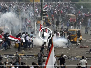 مشاهد قاسية من استخدام السلطات العراقية للعنف ضد المتظاهرين - وكالة ستيب نيوز