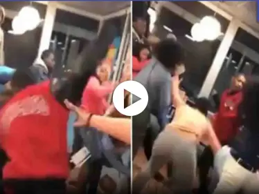 بالفيديو|| تضارب ومشاجرة جماعية بين فتيات وشبان سود بأحد المطاعم في ولاية جورجيا الأمريكية - وكالة ستيب نيوز