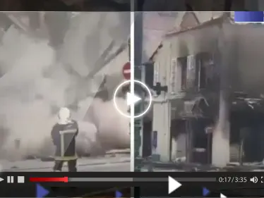 شاهد|| لحظة انهيار مبنى ضخم بسبب أعمال الشغب في باريس - وكالة ستيب نيوز