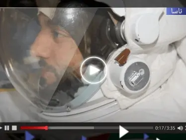 بالفيديو|| بثّ مباشر من ناسا يوثق لحظة استعداد أوّل عربي للسير في الفضاء - وكالة ستيب نيوز