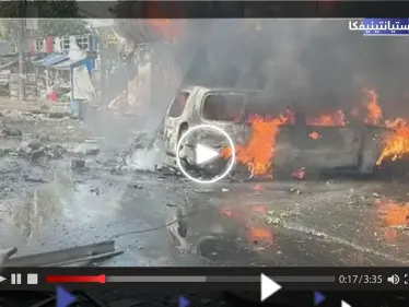 بالفيديو|| لحظة سقوط صاروخ على سوق بمدينة شرق أوكرانيا ويوقع قتلى وجرحى - وكالة ستيب نيوز