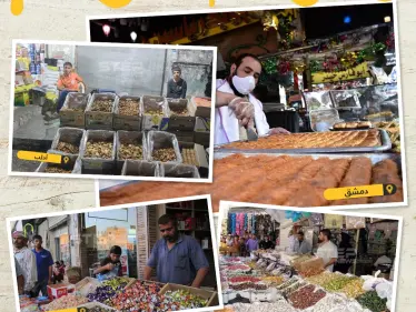 أجواء الأسواق والتحضير لعيد الفطر في سوريا - وكالة ستيب نيوز