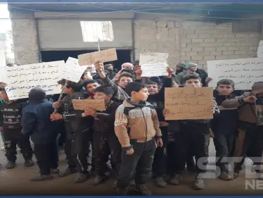 عدسة ستيب ترصد احتجاجات لنازحي مخيمات الشمال السوري ضد المنظمات الاغاثية - وكالة ستيب نيوز