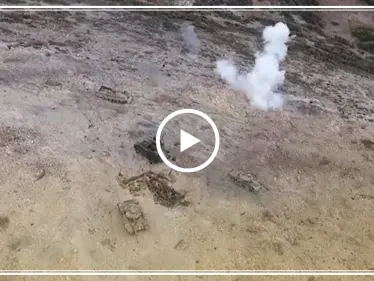 شاهد حُطام دبابات جيش النظام السوري خلال معارك الكبانة بريف اللاذقية (فيديو) - وكالة ستيب نيوز