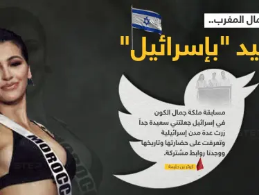 ملكة جمال المغرب (كوثر بن حليمة)، تُشيد ب"إسرائيل" ،بعد مشاركتها في مسابقة ملكة جمال الكون المقامة فيها. - وكالة ستيب نيوز