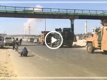 (بالفيديو) المشاهد الأولى لاستهداف الرتل التركي قرب خان شيخون من قبل الطيران الروسي - وكالة ستيب نيوز