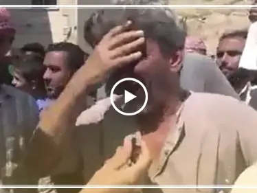 شاهد بالفيديو|| رجل مسن غلبه البكاء 