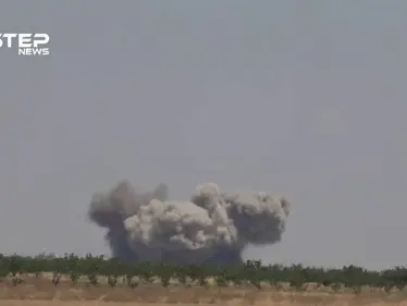 شاهد غارات جوية روسية على مدينة كفرزيتا في ريف حماة الشمالي - وكالة ستيب نيوز