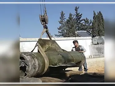 بالفيديو|| بقايا الصاروخ العنقودي الذي تسبب بمجزرة بمخيم قاح.. والمعارضة ترد على المجزرة بالغراد - وكالة ستيب نيوز