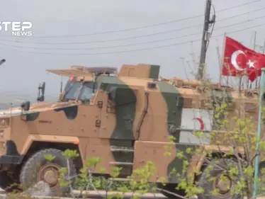 مشاهد لمرور دورية المراقبة التركية من بلدة الصرمان بريف إدلب باتجاه نقطة مورك في ريف حماة - وكالة ستيب نيوز