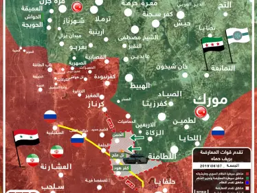 خريطة تظهر تقدم قوات المعارضة بريف حماة 07/06/2019 - وكالة ستيب نيوز