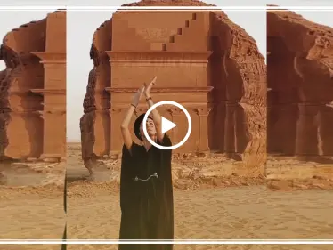 شاهد بالفيديو | روسية ترقص في مدائن صالح تشجعيًا على السياحة في السعودية - وكالة ستيب نيوز