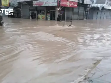 فيضانات وسيول تجتاح مدينة الباب بريف حلب - وكالة ستيب نيوز