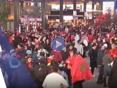 بالفيديو|| احتفال جماهير المغرب بفرح عارم.. وفوضى تسود شوارع بروكسل بعد الفوز التاريخي - وكالة ستيب نيوز