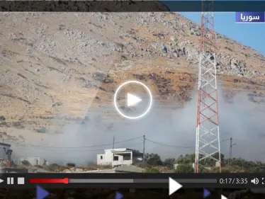 شاهد || دبابة إسرائيلية تقصف مبنيين لقوات النظام السوري بهضبة الجولان - وكالة ستيب نيوز