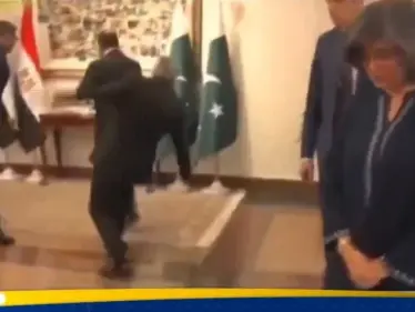 في موقف صعب.. شاهد ماذا حدث لوزير الخارجية الباكستاني لحظة استقباله نظيره المصري - وكالة ستيب نيوز