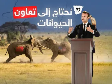 وصف العالم بالغابة وأمريكا والصين بالفيلة.. ماكرون يعبّر عن رفضه للمواجهة ويدعو القردة للتعاون - وكالة ستيب نيوز