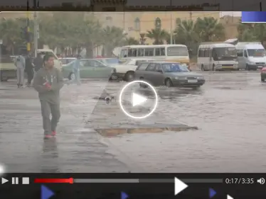 شاهد|| غرق مدينة ليبية نتيجة انفجار نهر صناعي وفيديو يوثق قوة حجم المياه المتدفقة - وكالة ستيب نيوز