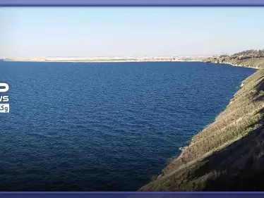 صور تظهر جانب من بحيرة الفرات وسد الفرات بمدينة الطبقة بريف الرقة الغربي - وكالة ستيب نيوز