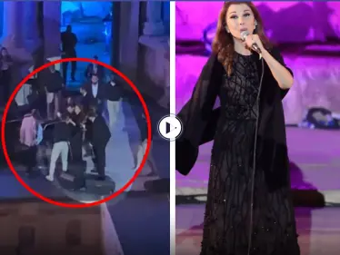 بالفيديو|| شاهد كيف احتضن الموسيقيين والحرس الشخصي ماجدة الرومي لتفادي سقوطها على المسرح وهي تغني بمهرجان جرش في الأردن - وكالة ستيب نيوز