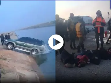 بالفيديو|| تدهور سيارة ركاب وغرقها بقناة ماء في حلب شمال سوريا.. ولحظة انتشالها ومن بداخلها - وكالة ستيب نيوز