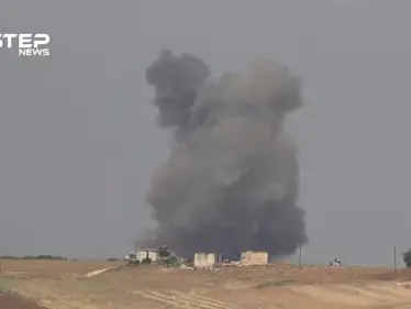 شاهد غارت جوية روسية على قريتي تل ملح و أبو رعيدة شمال حماة - وكالة ستيب نيوز