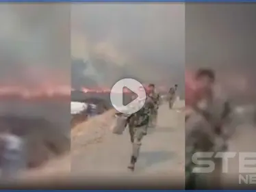 بالفيديو|| عناصر من النظام السوري يقومون بإخلاء مواقع عسكرية طالتها الحرائق في اللاذقية - وكالة ستيب نيوز