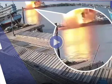 بالفيديو || لحظة انفجار ناقلة نفط في تايلاند وفقدان العشرات في ثاني حادثة بحرية خلال شهر - وكالة ستيب نيوز