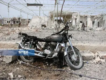 آثار الدمار نتيجة الغارات الروسيّة التي استهدفت قرية تل هواش شمال حماة - وكالة ستيب نيوز