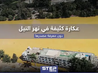 لقطات لنهر النيل تظهر عكارة كثيفة في مياهه دون معرفة السبب - وكالة ستيب نيوز