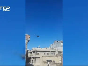 طيران مروحي روسي وتركي يحلق على علو منخفض في بلدة الدرباسية الحدودية مع تركيا بريف الحسكة والخاضعة لسيطرة ميليشيا قسد - وكالة ستيب نيوز