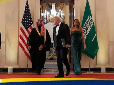 ميلانيا ترامب تستقبل محمد بن سلمان بفستان أخضر يثير تفاعلاً على مواقع التواصل - وكالة ستيب نيوز