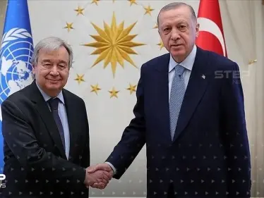 اجتمعا بعيداً عن عدسات الإعلام.. الرئاسة التركية تكشف ما طلبه أردوغان من غوتيريش - وكالة ستيب نيوز