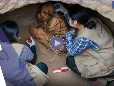 شاهد|| مومياء مخيفة مقيدة بالحبال عمرها مئات السنين تذهل العلماء وكل من رآها في البيرو - وكالة ستيب نيوز