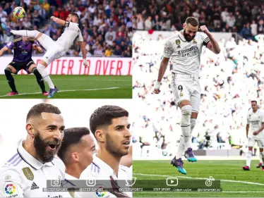 شاهد | هاتريك بنزيما التاريخي في شباك بلد الوليد خلال 7 دقائق - وكالة ستيب نيوز