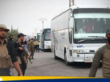 شاهد|| قوافل نقل المحتجزين في السويداء إلى درعا.. وطوق أمني لتأمين المحافظة ذات الغالبية الدرزية - وكالة ستيب نيوز