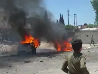 بالفيديو|| انفجار سيارة مفخخة في بلدة كفرجنة بريف عفرين يوقع ضحايا مدنيين - وكالة ستيب نيوز