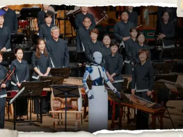 بالفيديو|| روبوت يقود فرقة موسيقية ويتفاعل مع الجمهور - وكالة ستيب نيوز