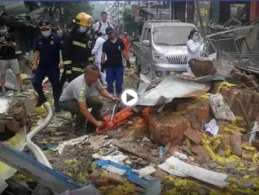 انفجار في أنبوب كبير للغاز في سوق صيني يخلف قتلى وجرحى (فيديو) - وكالة ستيب نيوز