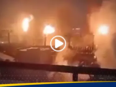 شاهد|| مسيرة تضرب مصنعاً روسياً للصلب وتتسبب باندلاع حريق ضخم - وكالة ستيب نيوز