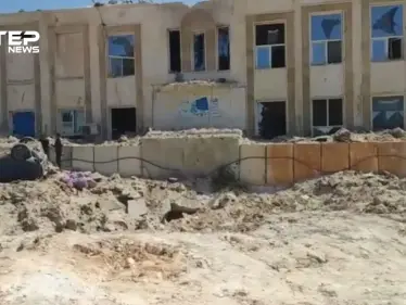 شاهد الدمار الذي تعرضت له مشفى الإيمان ببلدة أورم الكبرى غربي حلب جراء الغارات الروسية عليها - وكالة ستيب نيوز